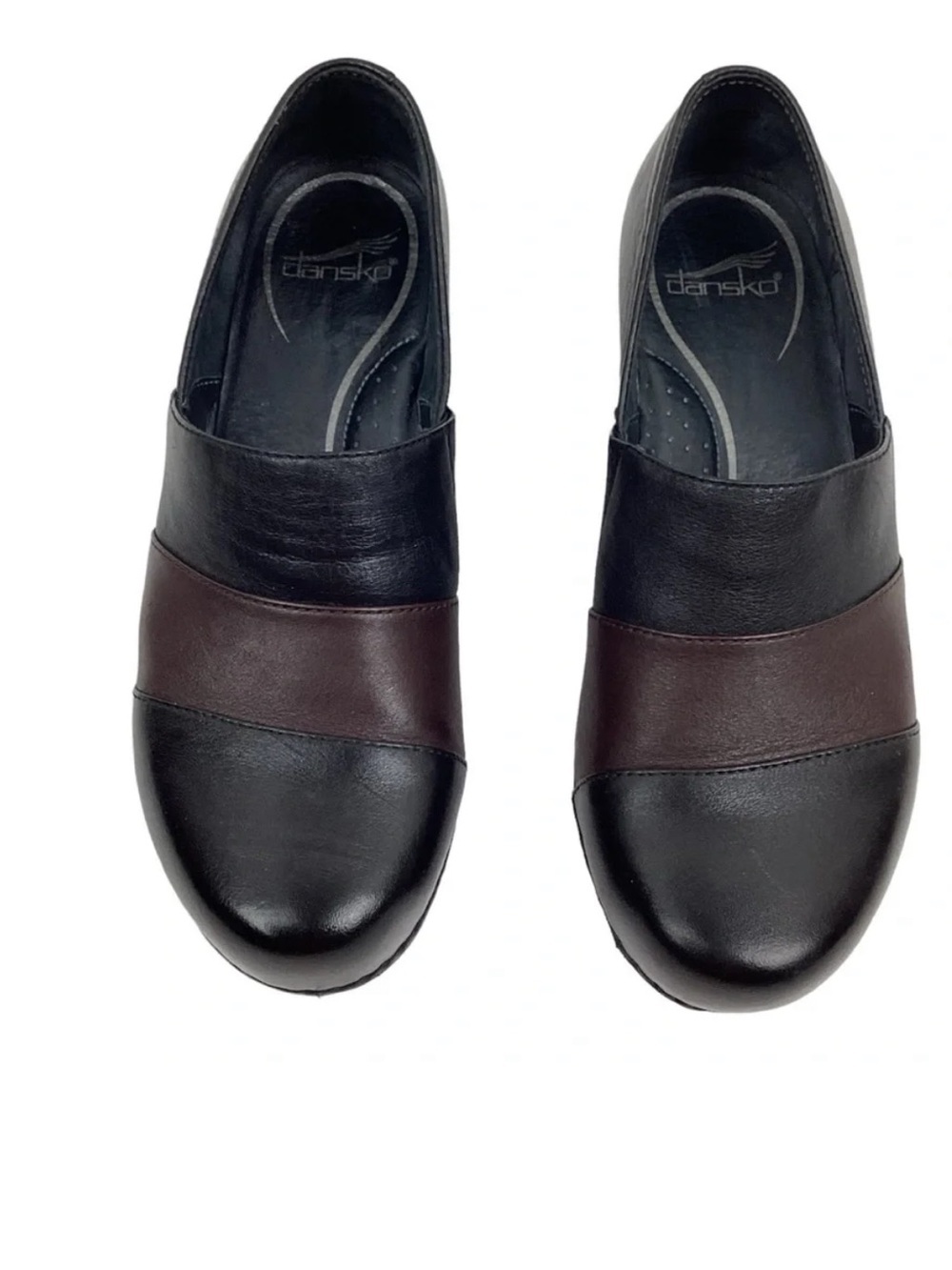 DANSKO Tenley Black Brown Professional Leather Clog - Picture 14 of 14